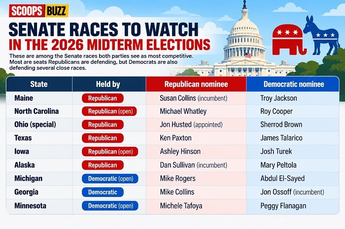 Senate Races to Watch in the 2026 Midterm Elections